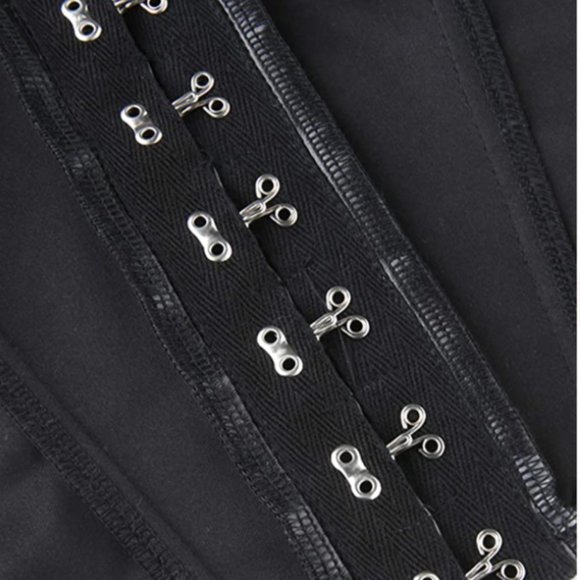 New Women's Push Up Bustier Corset Spandex Crop Top Black Size Medium - Picture 6 of 6